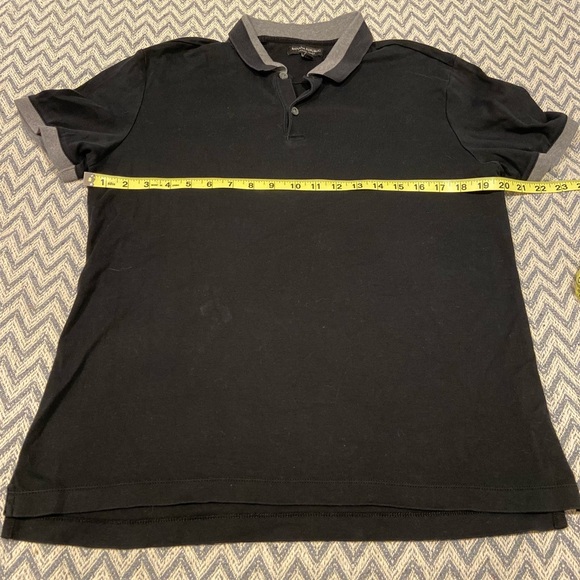 Banana Republic Luxury Touch Polo Shirt – Black w/ Gray Trim – Men’s M - Picture 6 of 7